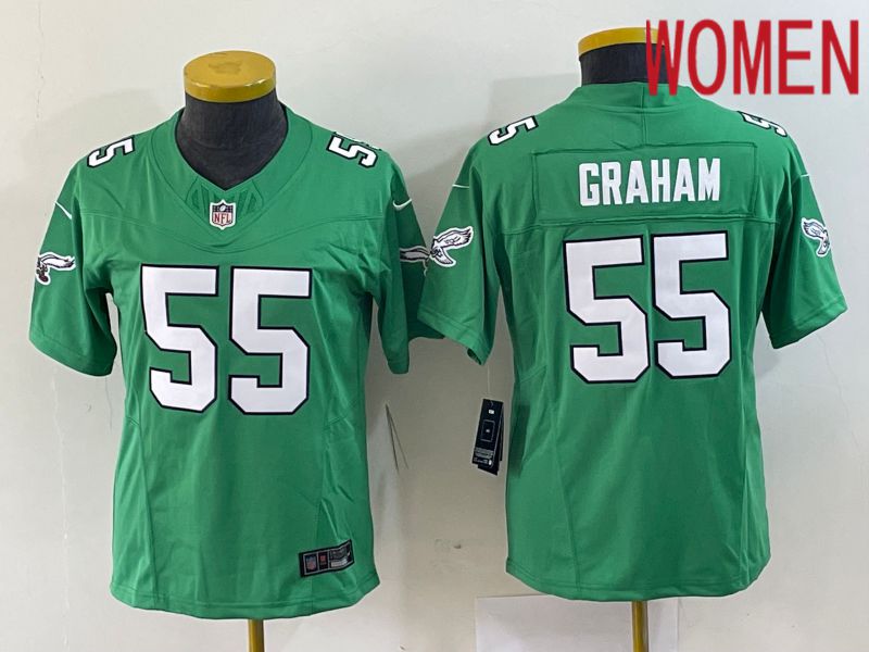 Women Philadelphia Eagles 55 Graham Green 2023 Nike Vapor Limited NFL Jersey